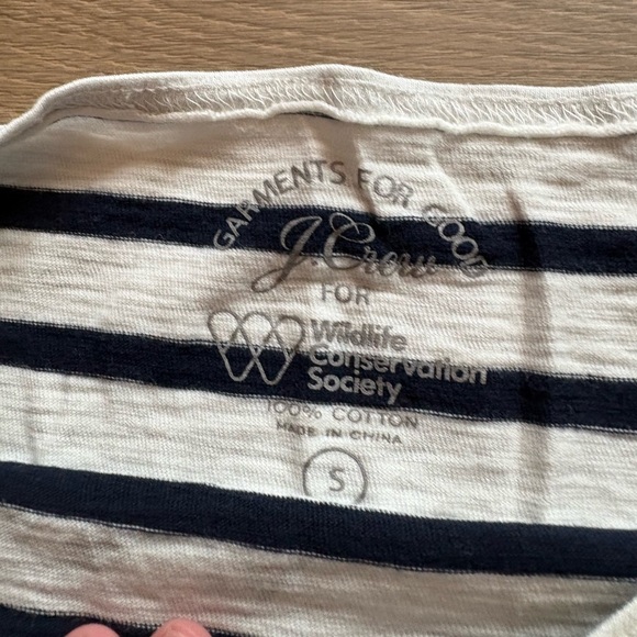 J. Crew x Wildlife Conservation Society striped long sleeve featuring whales - Picture 5 of 6